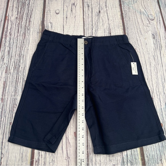 Amazonessentials MenClassic-fit 9” Flat-Front Linen NavyBlue Short Small petite - Picture 5 of 13